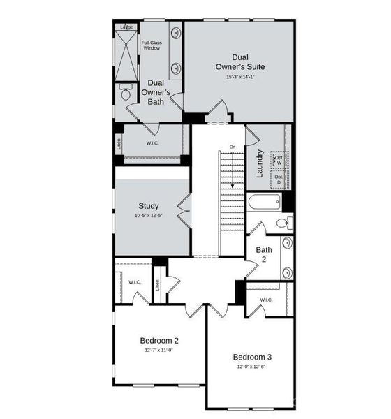 Structural options added include: first floor owner's suite with extended walk-in shower, walk in pantry, gourmet kitchen, study, second floor owner's suite, 2nd floor laundry.