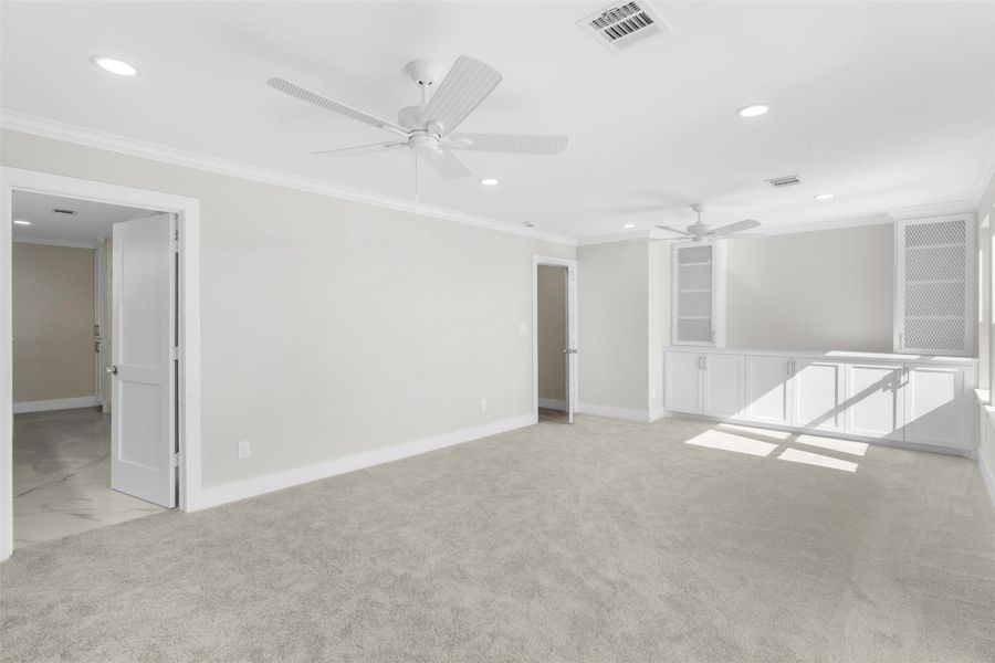 Primary with custom built ins and en suite Primary with custom built ins and en suite