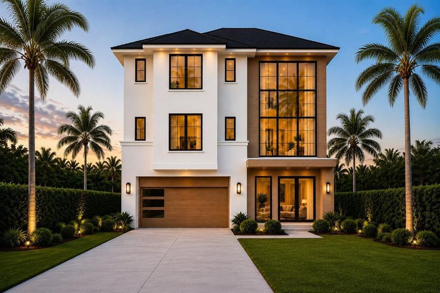 Front exterior of a new home in , St. Petersburg, FL, highlighting curb appeal (Image 1). Front exterior of a new home in , St. Petersburg, FL, highlighting curb appeal (Image 1).