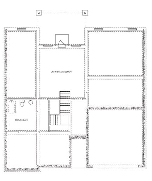 2D floor plan layout for the Randolph by McKinley Homes in Hellen Valley, Braselton, GA (Image 4).