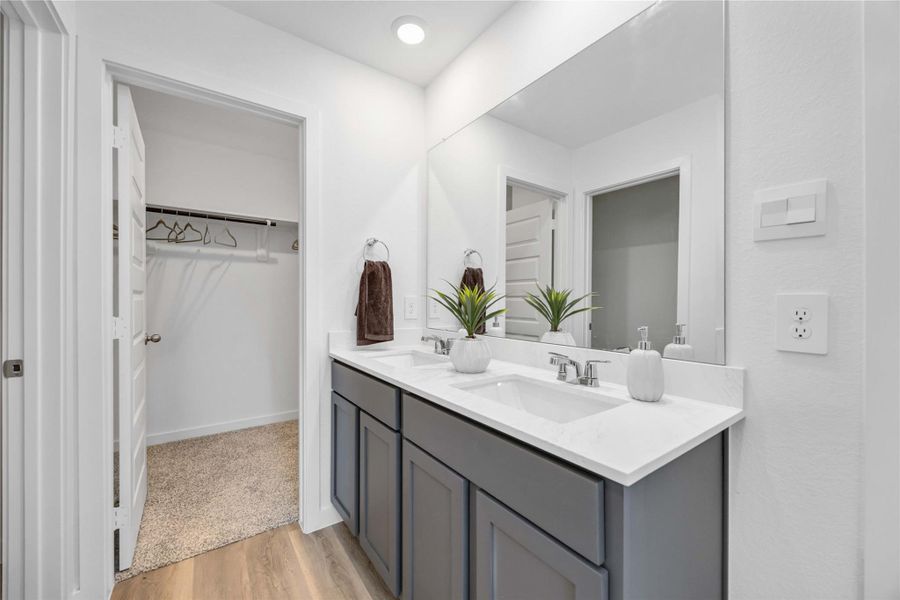 Furnished interior view inside a new home in Mansfield Park, Houston (Image 17). Furnished interior view inside a new home in Mansfield Park, Houston (Image 17).