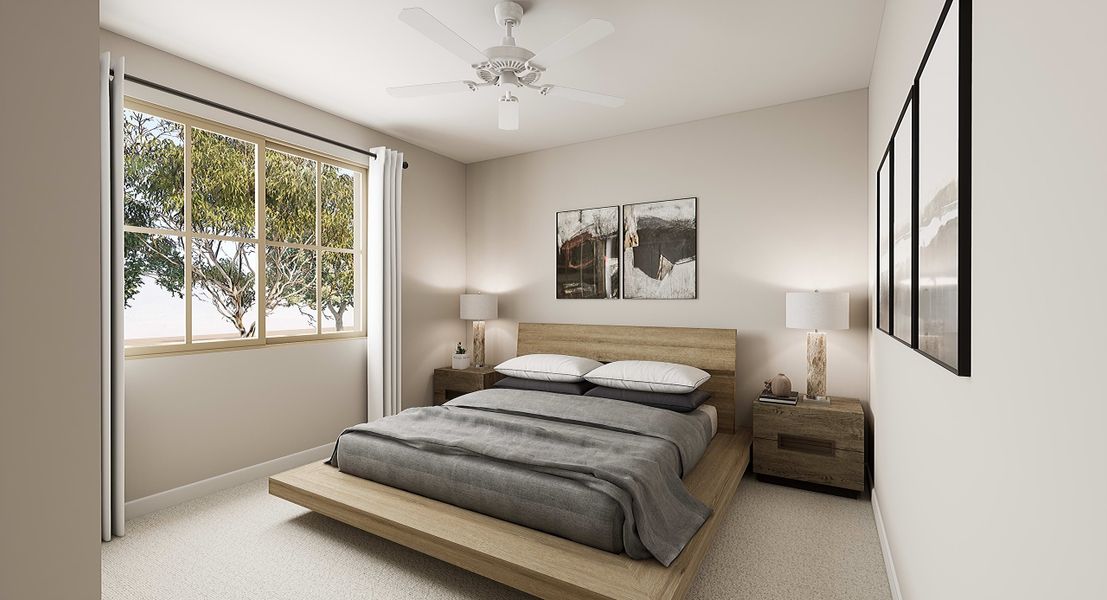 Representative furnished interior of a home built from the Mahogany Plan 40-8 by Tri Pointe Homes in Waterston Central, Gilbert (Image 10).