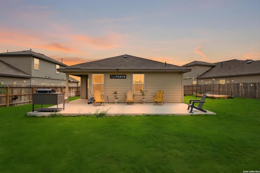 Exterior details and patio area of a home in Preserve at Medina, Von Ormy (Image 3).