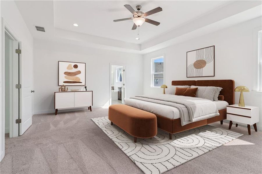 Furnished interior view inside a new home in East Harbor II at Chestatee, Dawsonville (Image 31).