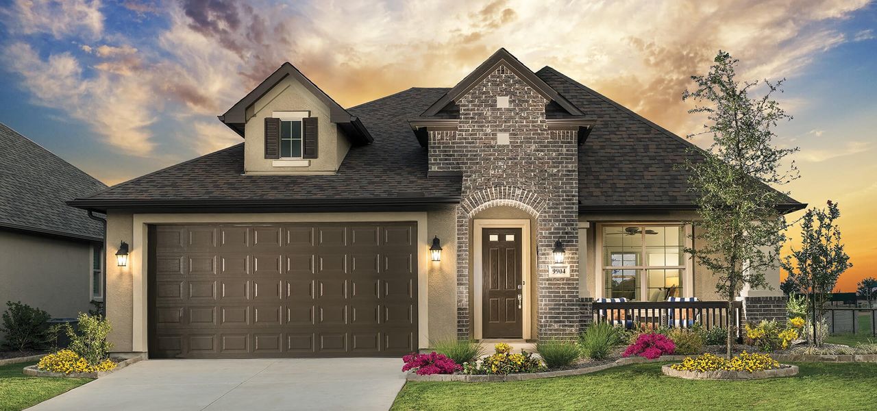 Representative exterior photo of a completed home built from the Providence by Robson Resort Communities in Robson Ranch Texas, Denton, TX (Image 1). Representative exterior photo of a completed home built from the Providence by Robson Resort Communities in Robson Ranch Texas, Denton, TX (Image 1).