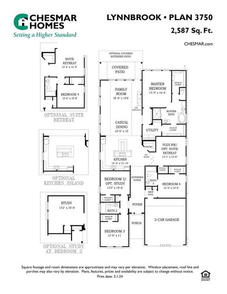 2D floor plan layout of this home in Wood Leaf Reserve, Tomball, TX (Image 4).