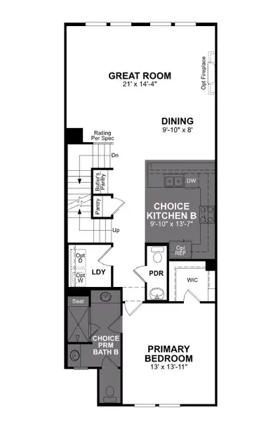 2D floor plan layout of this home in Bayside, Rowlett, TX (Image 4).