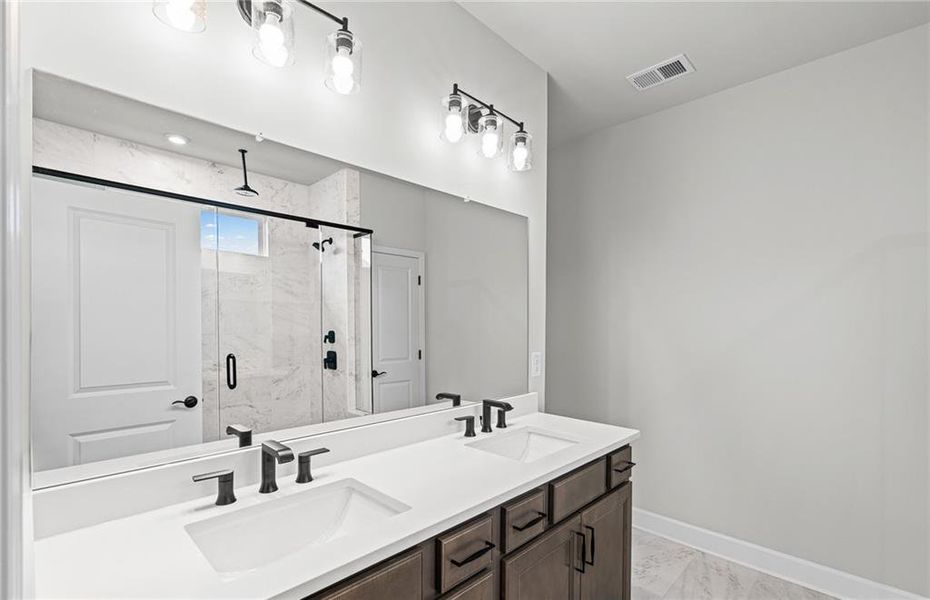 Furnished interior view inside a new home in Reunion, Flowery Branch (Image 4).
