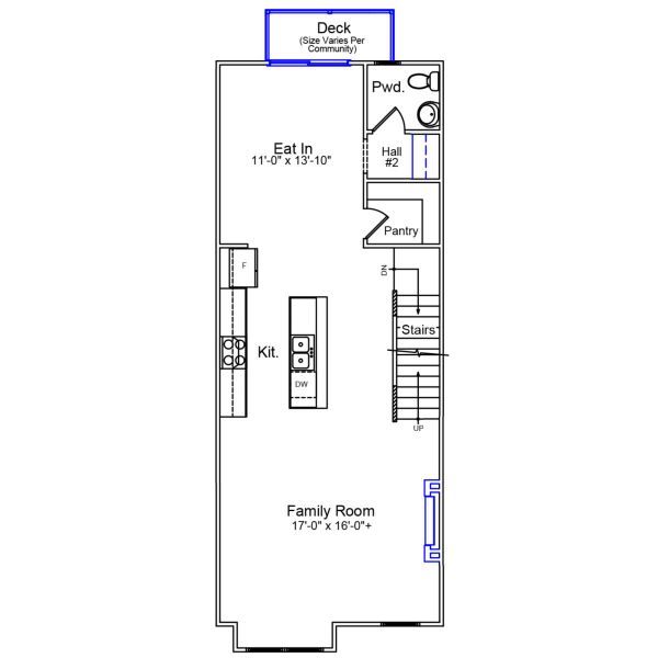 2D floor plan layout of this home in Nichols Landing, Charlotte, NC (Image 3).