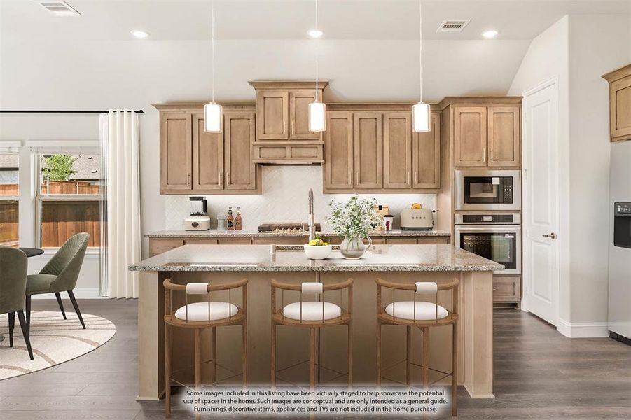 Furnished interior view inside a new home in Creekview Meadows, Pilot Point (Image 11).