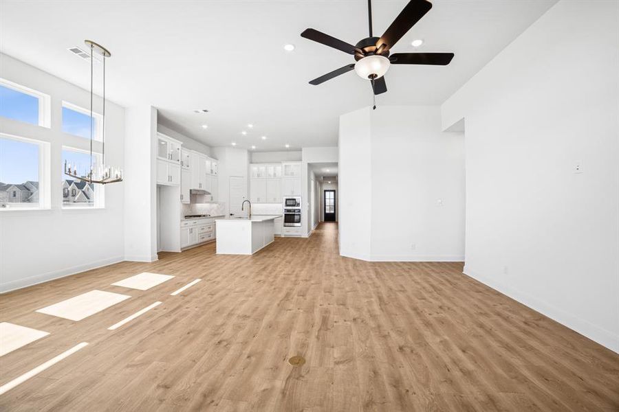 Spacious, unfurnished interior of a new home in Pecan Square - Gardens, Northlake (Image 14). Spacious, unfurnished interior of a new home in Pecan Square - Gardens, Northlake (Image 14).