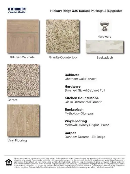 Materials commonly used for homes built from the The Madison by D.R. Horton in Hickory Ridge, Elmendorf (Image 49).