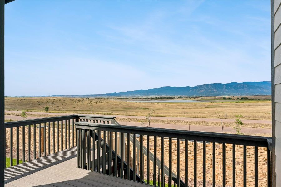 Exterior details and patio area of a home in The Trails at Aspen Ridge, Colorado Springs (Image 4).