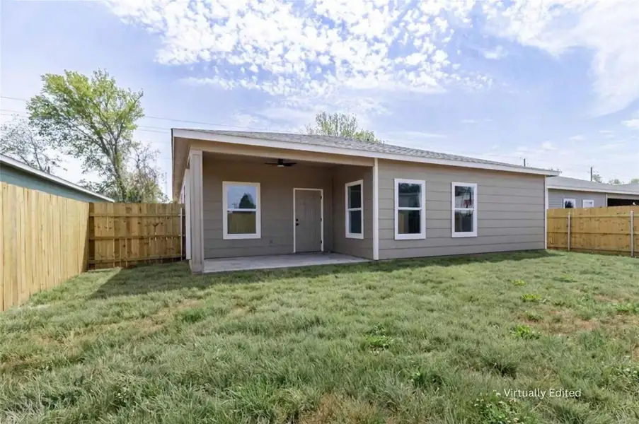 Outdoor dinners get a roof, while new sod and automatic sprinklers keep the rest of the fenced yard from becoming another project. Outdoor dinners get a roof, while new sod and automatic sprinklers keep the rest of the fenced yard from becoming another project.