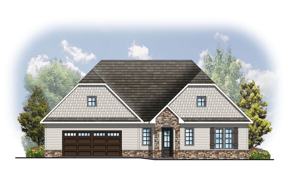 Architectural rendering of home exteriors planned for Enclave At Harvey in Knoxville, TN (Image 14).