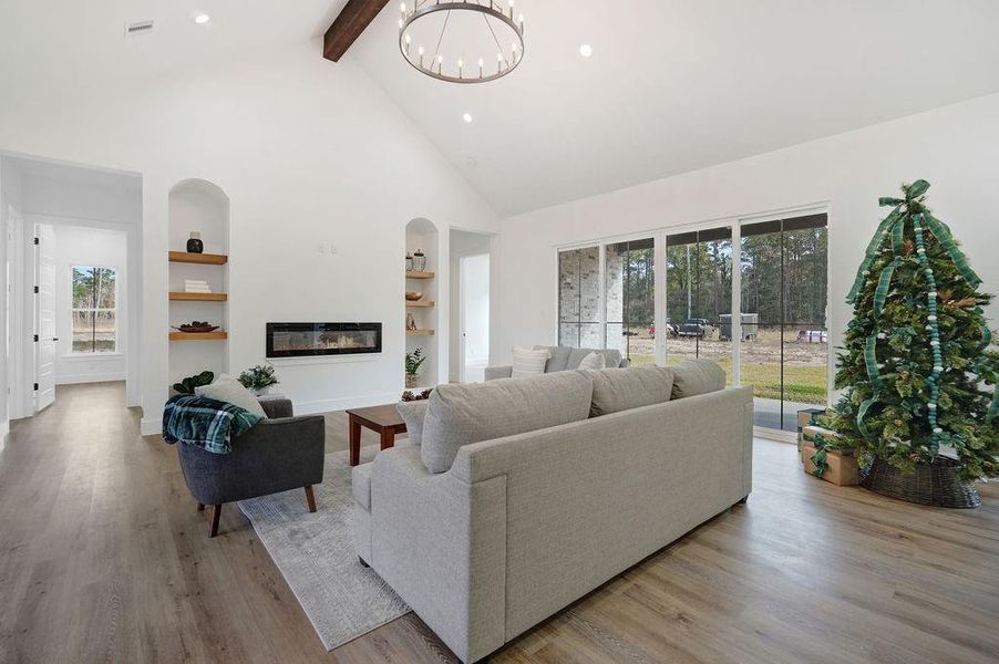 Furnished interior view inside a new home in , Conroe (Image 28).