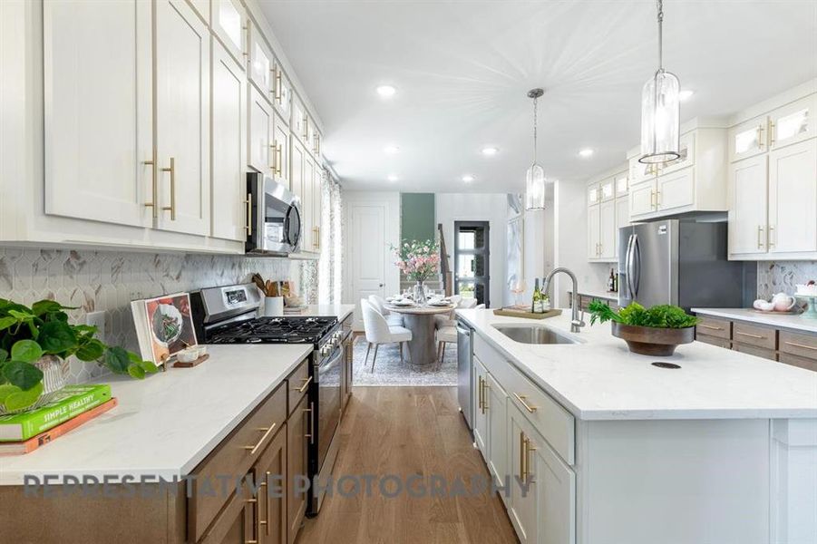 Furnished interior view inside a new home in Indigo: 40ft. lots, Richmond (Image 11). Furnished interior view inside a new home in Indigo: 40ft. lots, Richmond (Image 11).