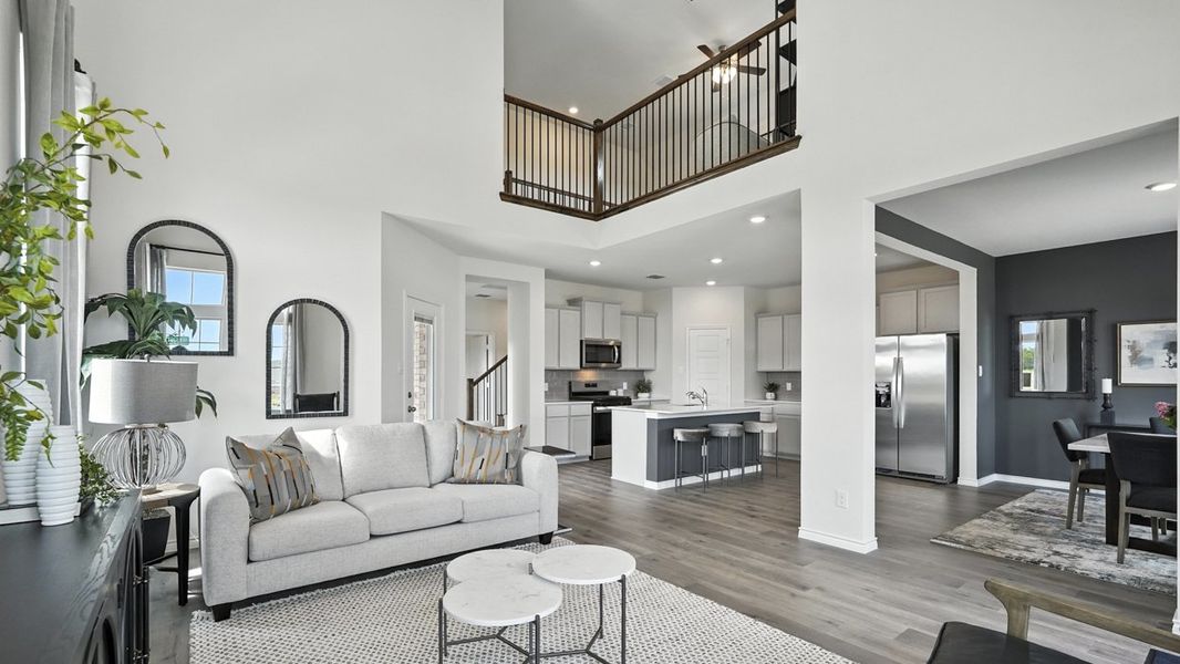 Representative furnished interior of a home built from the Meridian by D.R. Horton in Lilybrooke at Legacy Hills, Celina (Image 8). Representative furnished interior of a home built from the Meridian by D.R. Horton in Lilybrooke at Legacy Hills, Celina (Image 8).