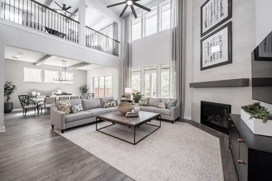 Furnished interior view inside a new home in Sienna 60’, Missouri City (Image 7). Furnished interior view inside a new home in Sienna 60’, Missouri City (Image 7).