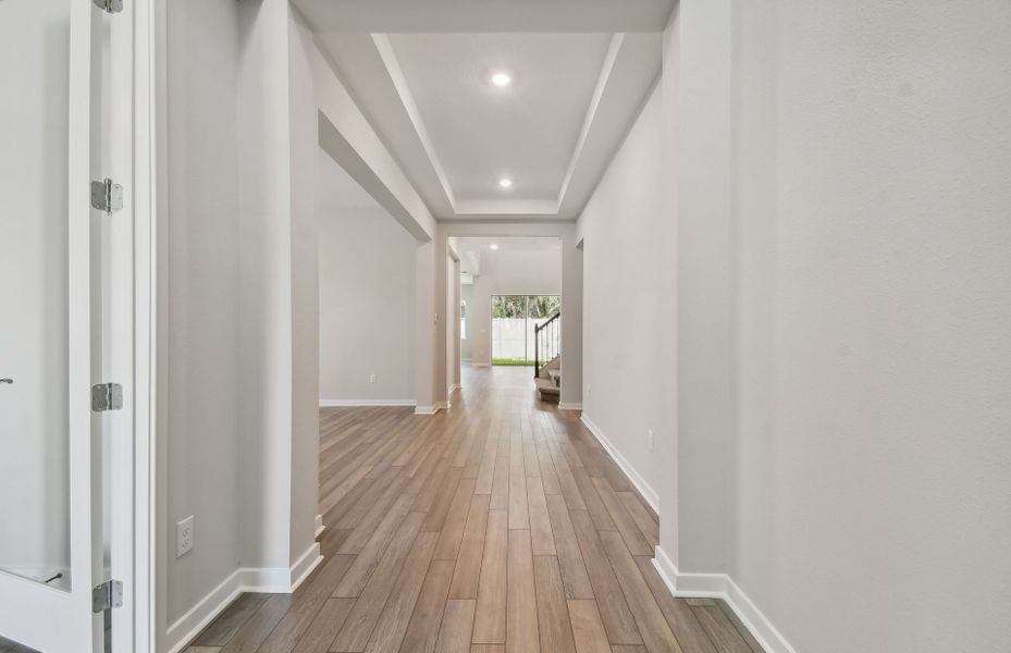 Tray Ceiling in Foyer