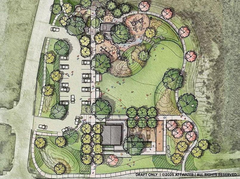 Attwater aerial view of amenity park