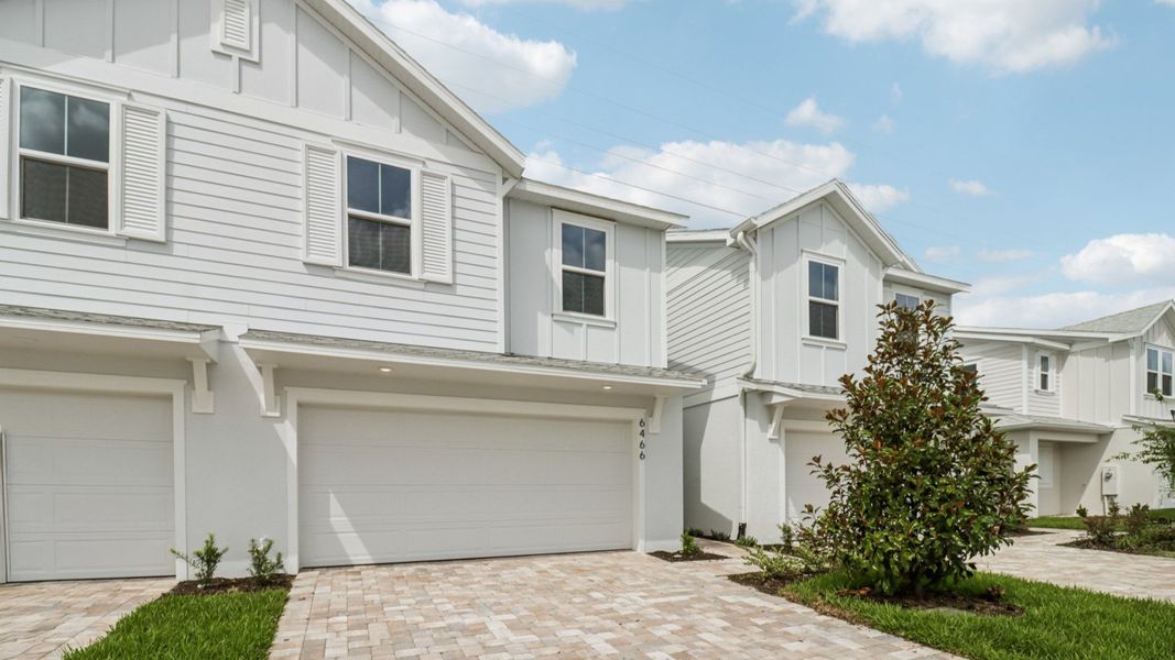 Representative exterior photo of a completed home built from the Carmel - Interior by DRB Homes in Cyrene at Harmony, St. Cloud, FL (Image 19). Representative exterior photo of a completed home built from the Carmel - Interior by DRB Homes in Cyrene at Harmony, St. Cloud, FL (Image 19).