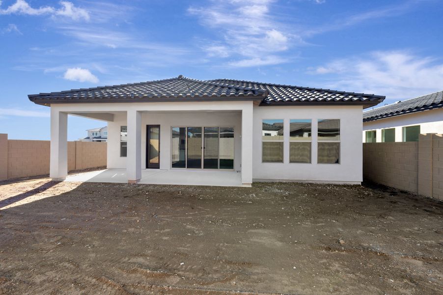Exterior details and patio area of a home in Tavolo at Soleo, San Tan Valley (Image 3).