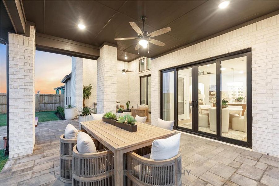 Exterior details and patio area of a home in Star Trail, Prosper (Image 25).