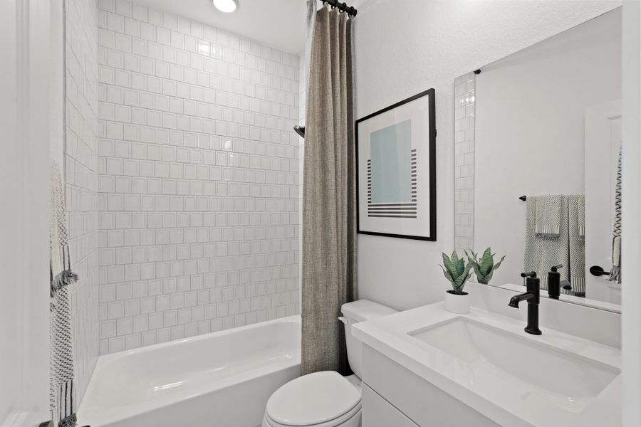 Furnished interior view inside a new home in Elyson 45' & 70', Katy (Image 34).