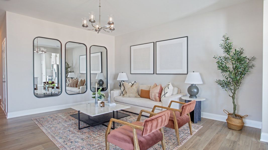Furnished interior view inside a new home in Sidney Creek Townhomes, Zebulon (Image 7).