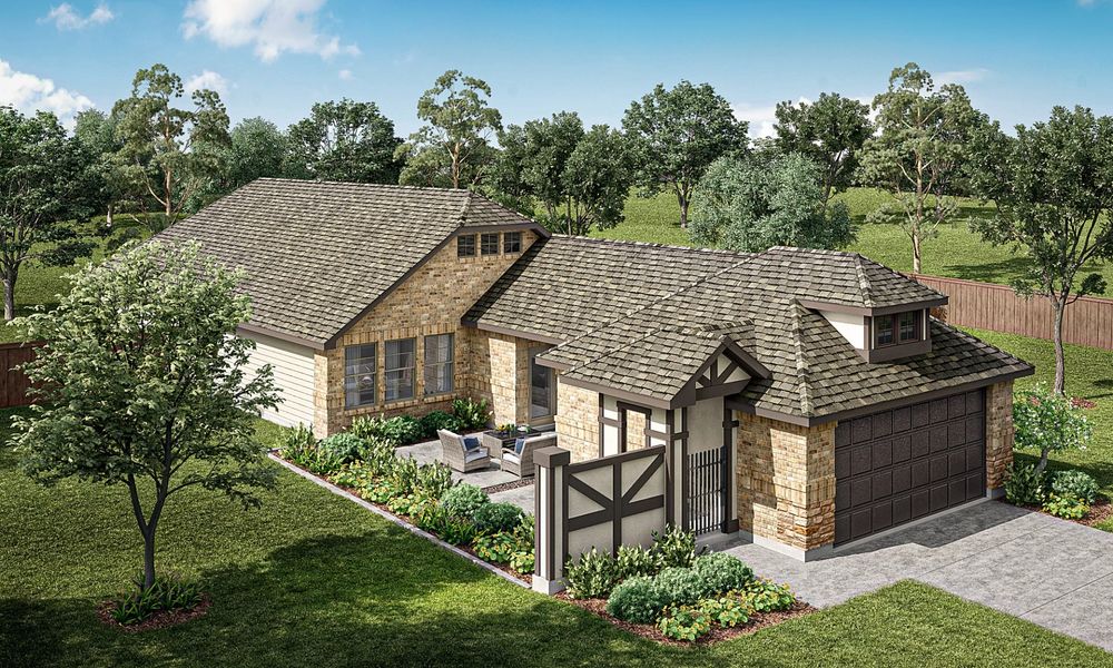 Representative exterior photo of a completed home built from the Harwood by Pacesetter Homes in Leonard Trails, Anna, TX (Image 21).