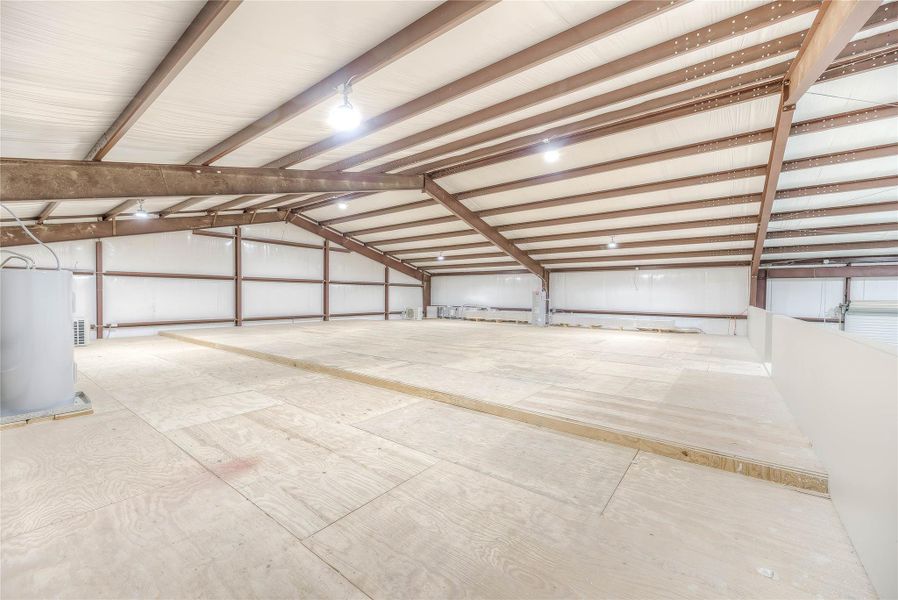 Storage area inside of the barndominium Storage area inside of the barndominium