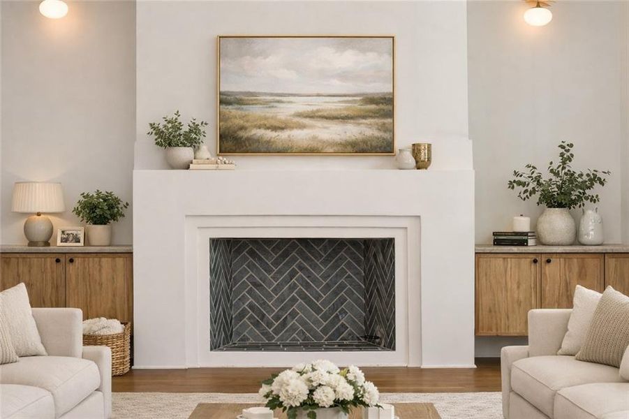 Furnished interior view inside a new home in , Atlanta (Image 5). Furnished interior view inside a new home in , Atlanta (Image 5).