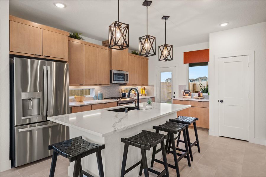 Furnished interior view inside a new home in Elyson, Katy (Image 26).