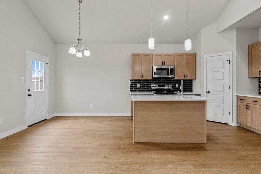 Furnished interior view inside a new home in Trails of Fossil Creek, Fort Worth (Image 8).