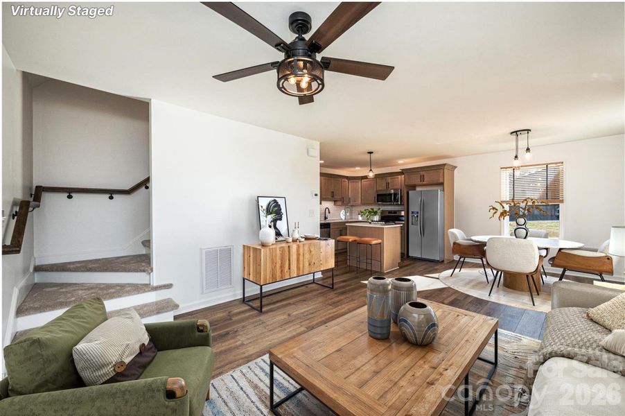 Refrigerator not included in home sale. Virtually Staged
