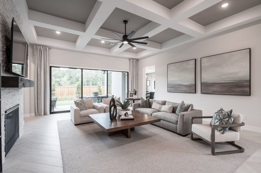 Representative furnished interior of a home built from the Carignan by Tri Pointe Homes in Dunham Pointe, Cypress (Image 10).