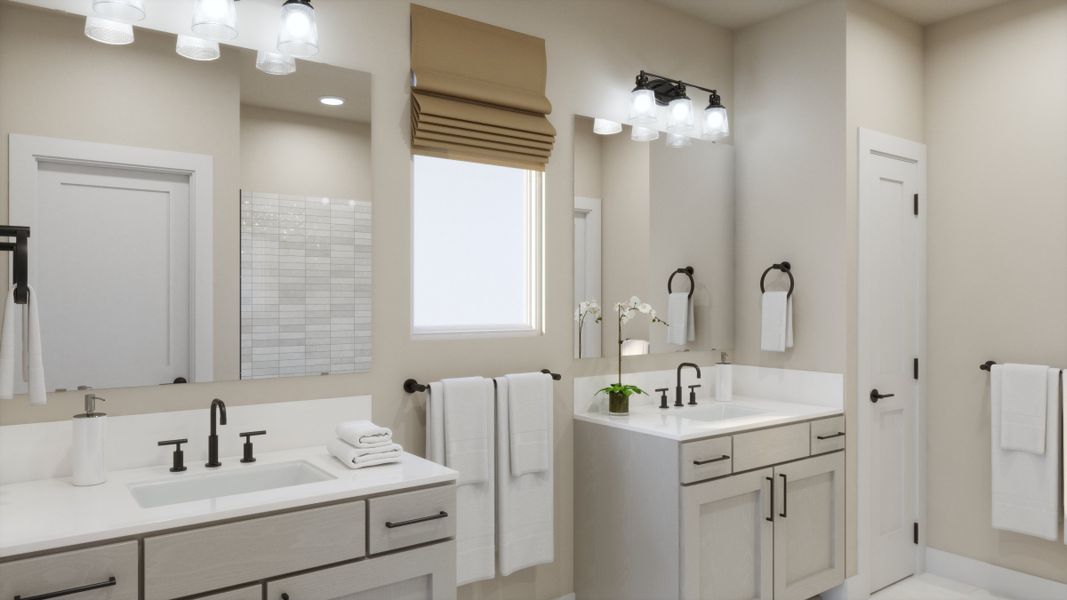 Furnished interior view inside a new home in Freedom at Anthem, Kyle (Image 9).