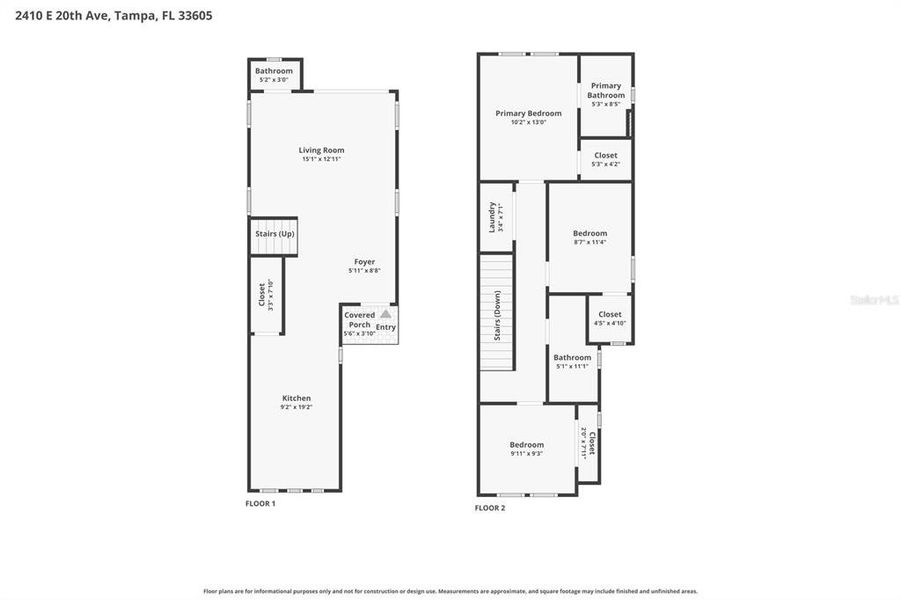 2D floor plan layout of this home in , Tampa, FL (Image 5).