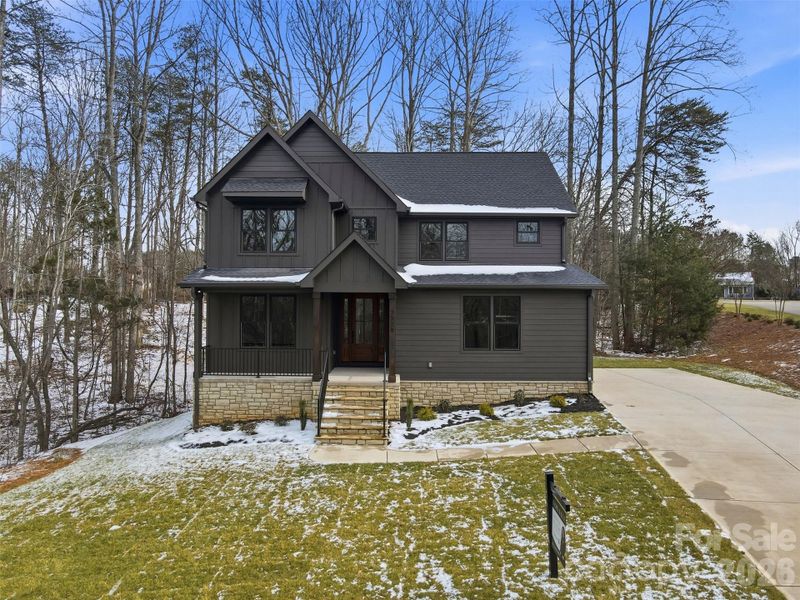 Front exterior of a new home in , Lincolnton, NC, highlighting curb appeal (Image 2). Front exterior of a new home in , Lincolnton, NC, highlighting curb appeal (Image 2).