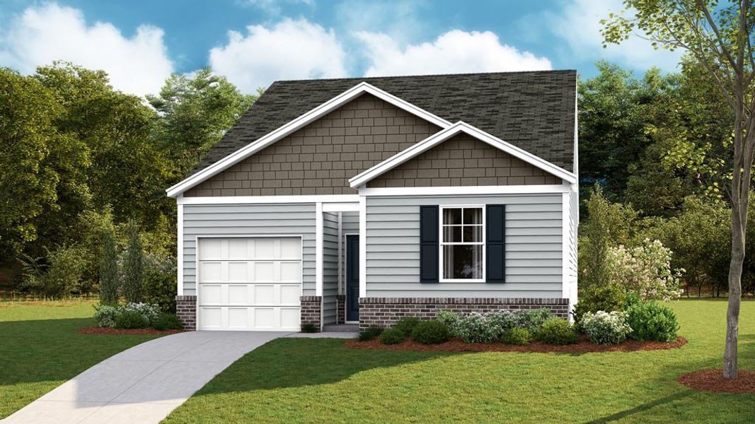 Representative exterior photo of a completed home built from the Sullivan by D.R. Horton in Evergreen Landing, Rossville, GA (Image 2).