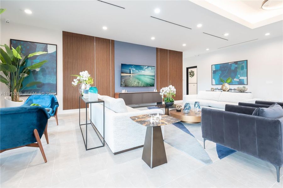 Furnished interior view inside a new home in , Miami (Image 10).