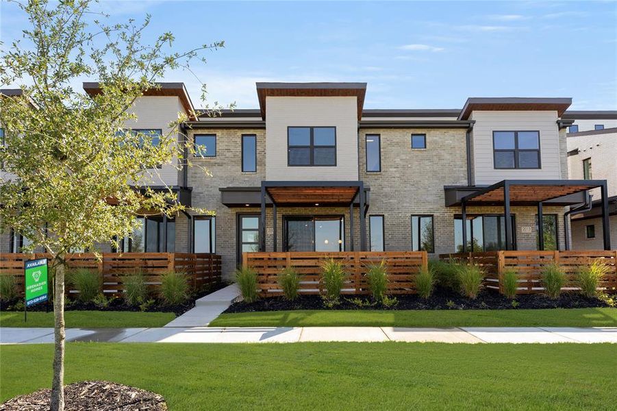 Front exterior of a new home in Ten Mile Creek, Celina, TX, highlighting curb appeal (Image 18).