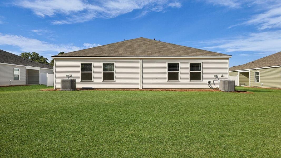 Exterior details and patio area of a home in The Timbers, Harleyville (Image 18).