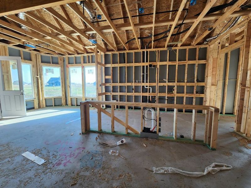 In-progress construction of a new home in Rocky Top, Krum, TX (Image 9).