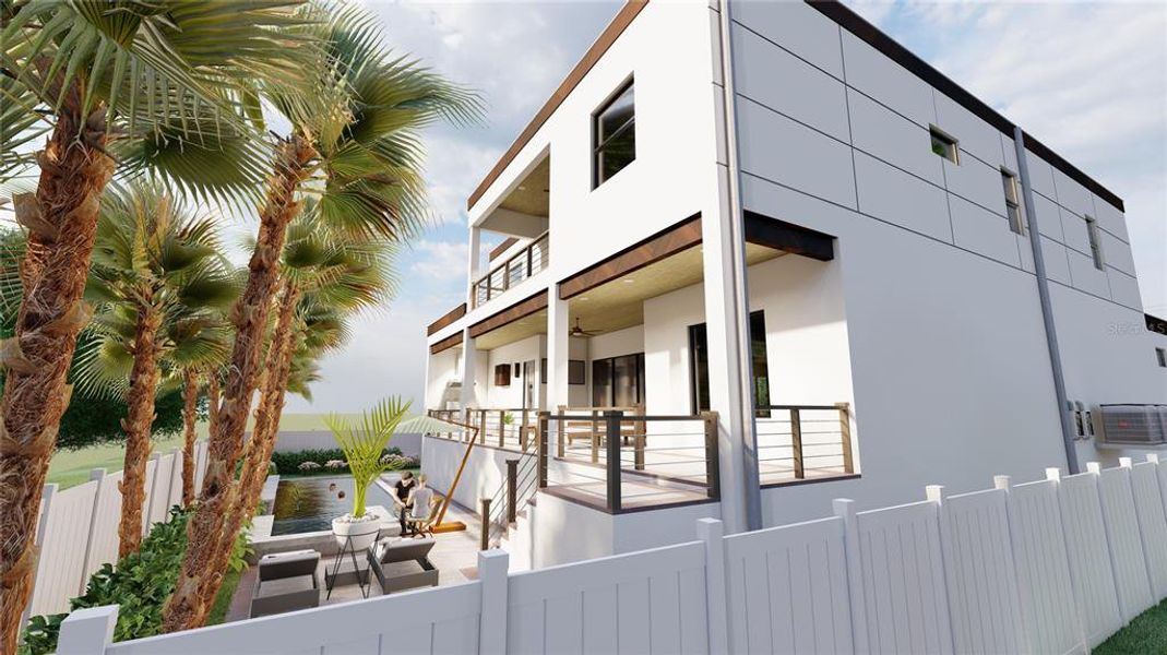 Exterior details and patio area of a home in , Tampa (Image 23).