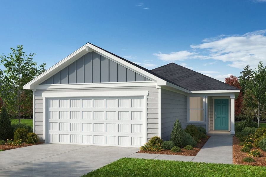 Representative exterior photo of a completed home built from the Plan 1638 by KB Home in Jade Creek, Chapel Hill, NC (Image 6). Representative exterior photo of a completed home built from the Plan 1638 by KB Home in Jade Creek, Chapel Hill, NC (Image 6).