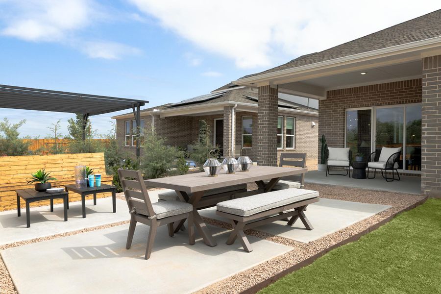 Representative exterior details of a home built from the Jaya by Risewell Homes in Freedom at Anthem, Kyle (Image 4).