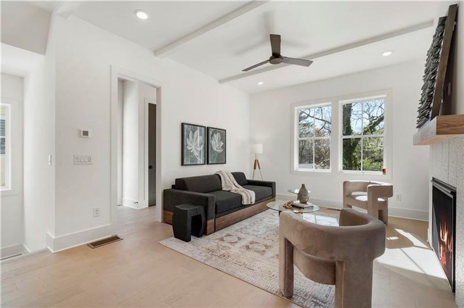 Furnished interior view inside a new home in , Atlanta (Image 30).