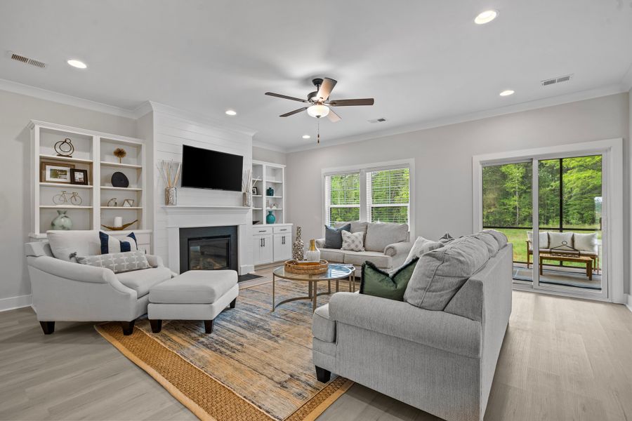 Representative furnished interior of a home built from the Brantley II by Great Southern Homes in Collins Cove, Chapin (Image 18).